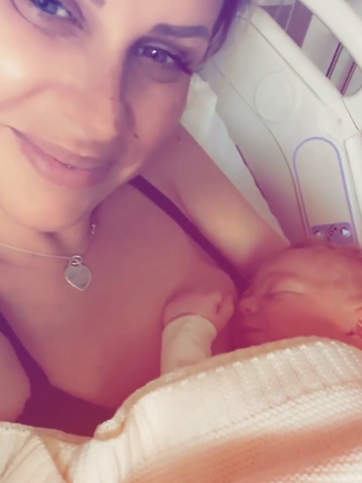 The proud mum showed off her bundle of joy in a sweet clip on Instagram