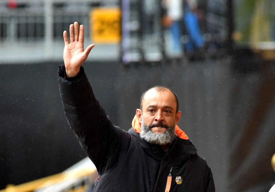 Wolves boss Nuno Espirito Santo waved goodbye to supporters in his farewell game