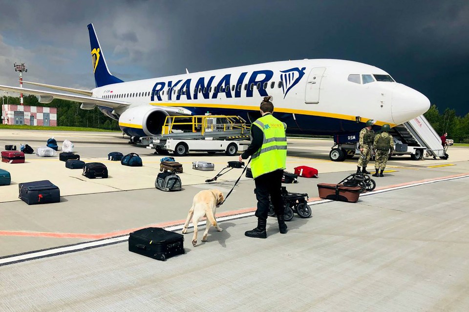 The Ryanair flight was forced to make an emergency landing after fears were raised