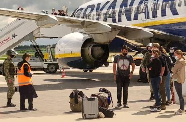 He was hauled off a Ryanair flight that was forced to divert and land in Minsk