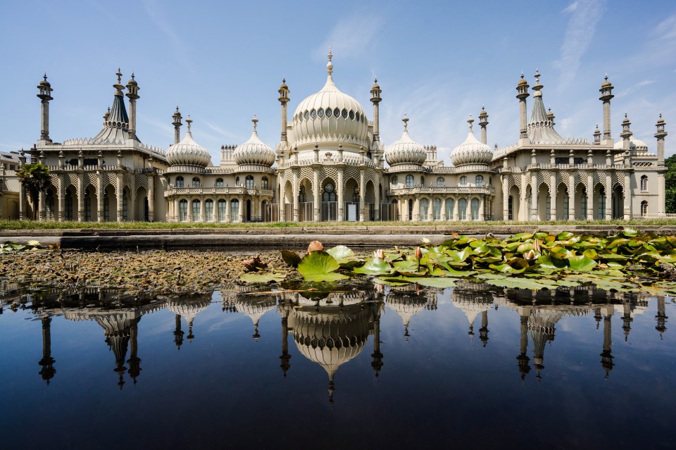 The Prince Regent built this stunning building of white turrets and pillars in Brighton