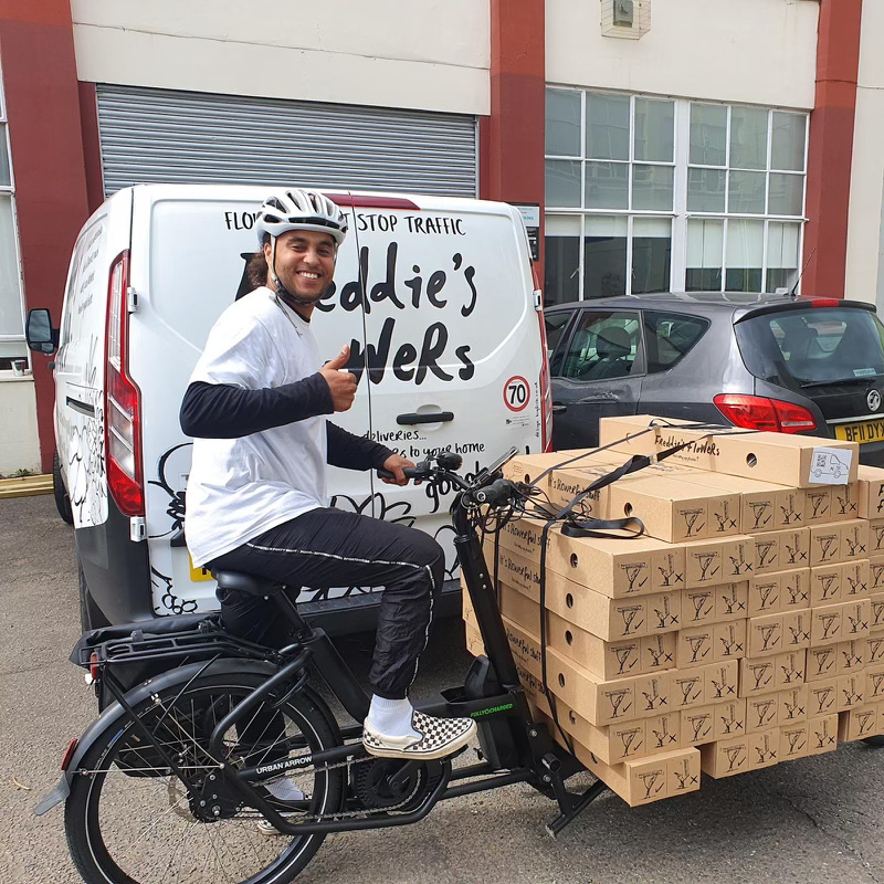 Dancer Richard 'Smike' Smikle, 34, took a job as a flower delivery man, sometimes cycling up to 40 miles a day to pay the bills