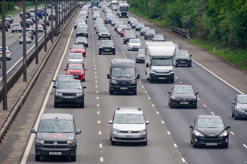 The M40 going towards Oxford was packed with motorists