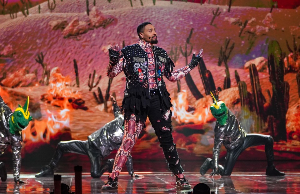 Jordan Banjo was the first act to slither out of The Masked Dancer