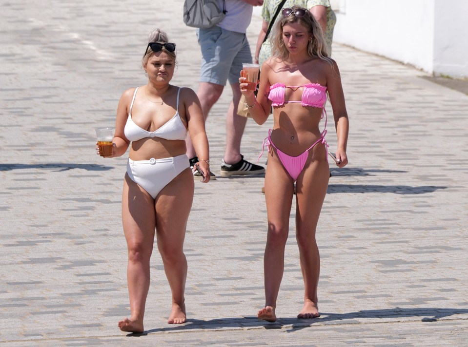 Bournemouth beach was packed with sun seekers