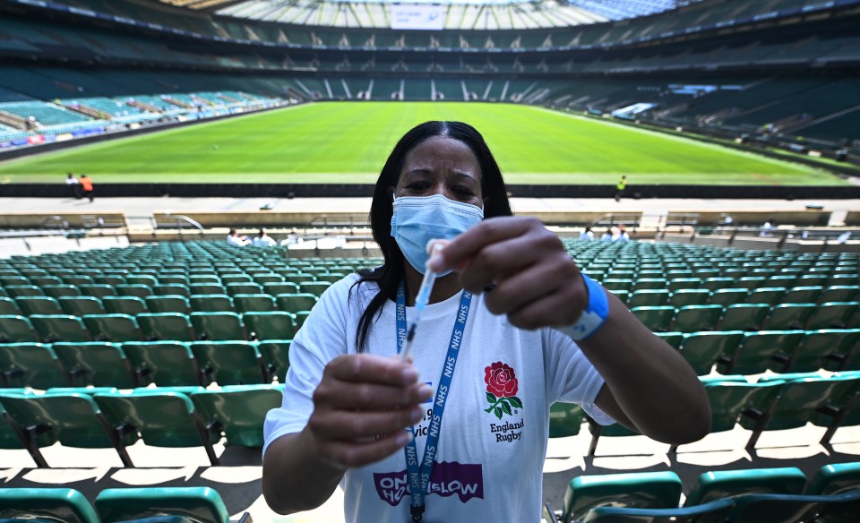 Yesterday volunteers at Twickenham Stadium urged others to sign up