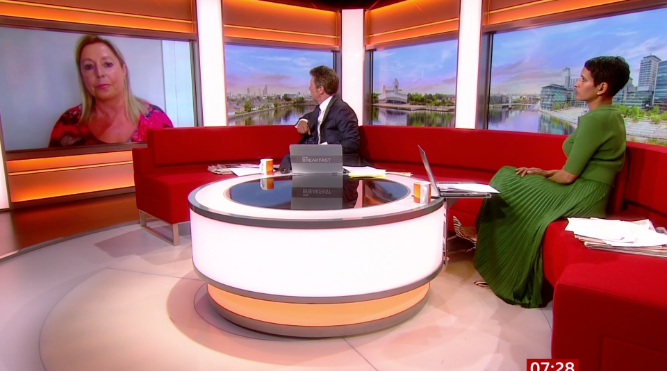 Sue told BBC Breakfast's Charlie Stayt and Naga Munchetty her holiday to Faro now hangs in the balance