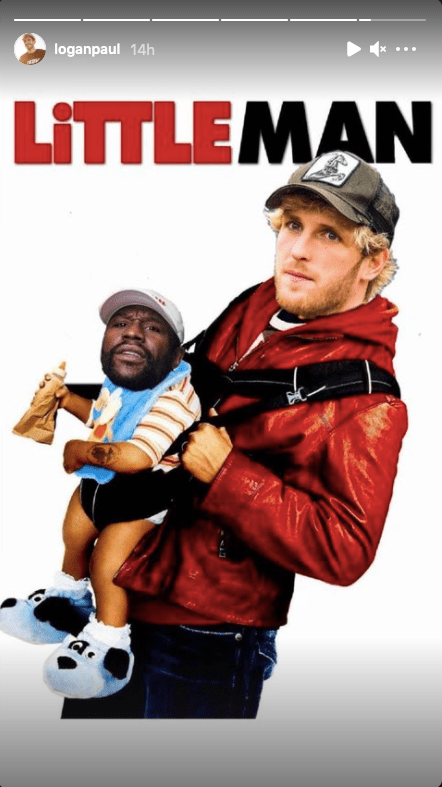 Logan Paul trolled Floyd Mayweather with a 'Little Man' poster