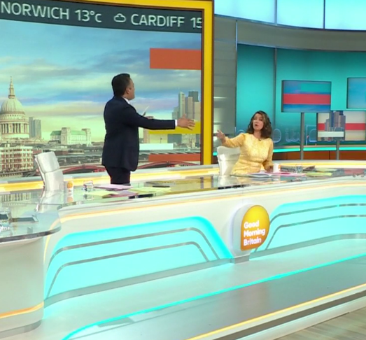 Susanna Reid turned down a hug from Adil Ray today