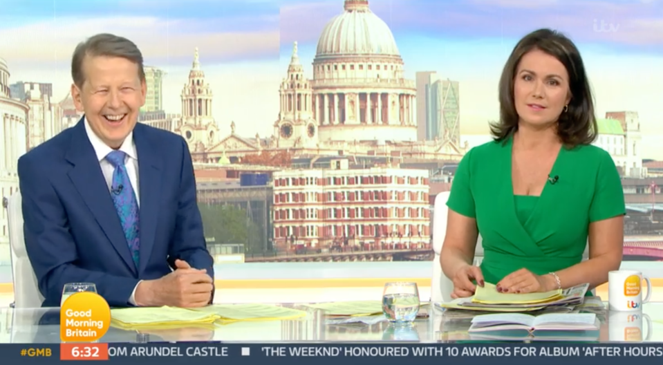 Bill laughed after making a cheeky sex joke at Susanna Reid