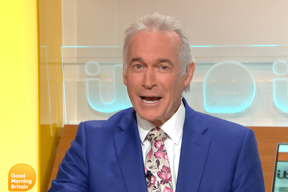 Dr Hilary Jones was moved to the opposite end of the studio