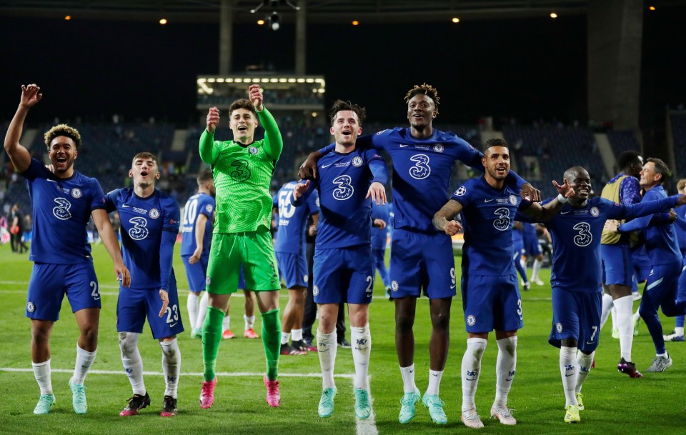 It was party time for Chelsea out in Portugal after beating Manchester City