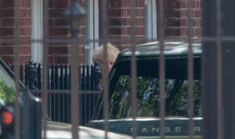 Boris leaving the back entrance to No10 the day after his wedding