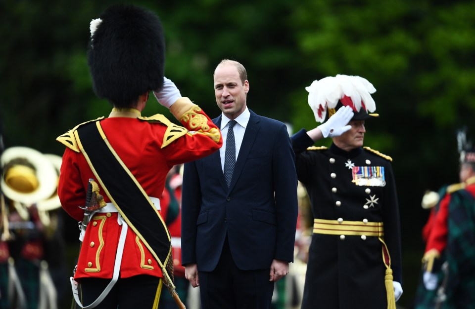 William also inspected the Guard of Honour at the Palace of Holyroodhouse Edinburgh