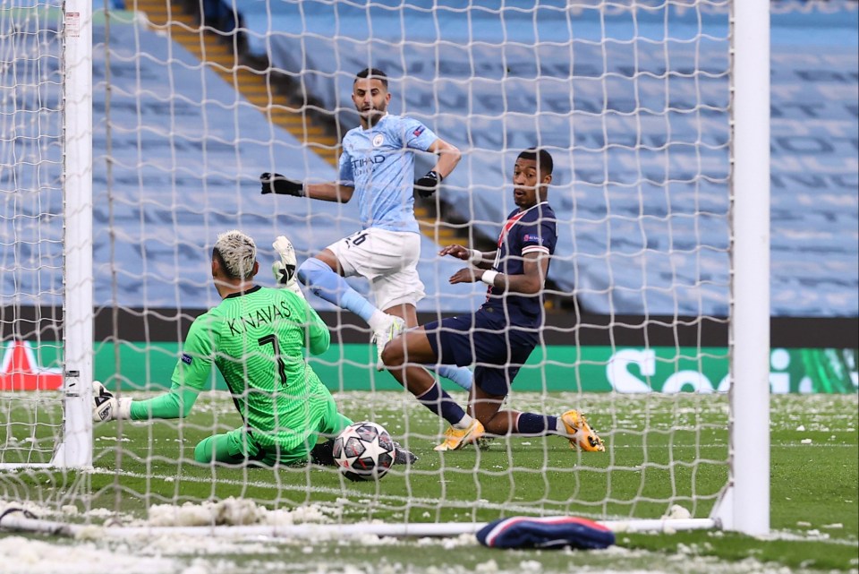 Riyad Mahrez scored twice as Man City finally reached the Champions League final