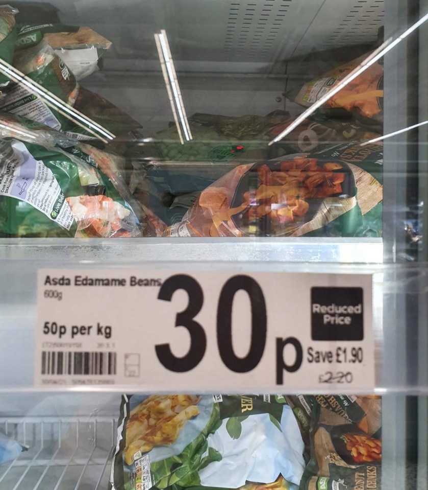 Another shoppers shared snaps of some frozen veg which were also reduced in price