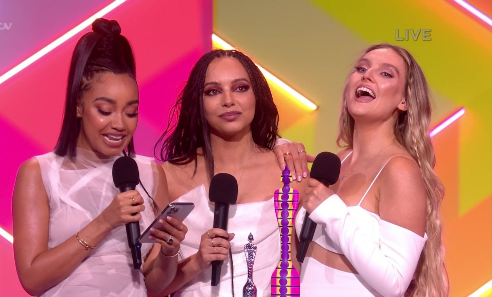 Little Mix delivered a powerful speech as they fought back the tears