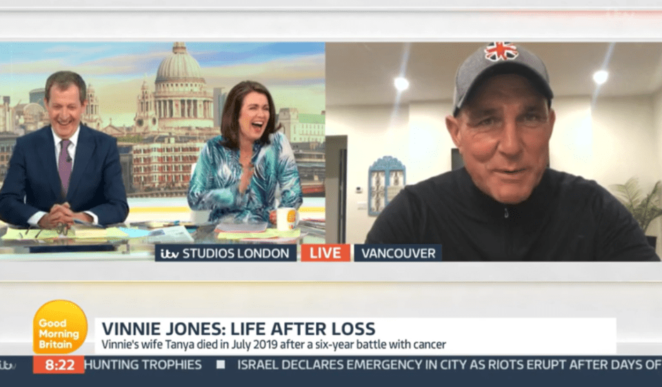 Vinnie took a swipe at Piers Morgan as he kicked off his GMB interview today