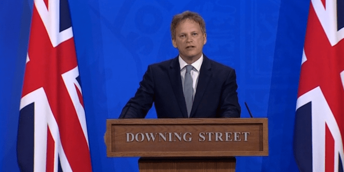 Transport Secretary Grant Shapps made the announcement today