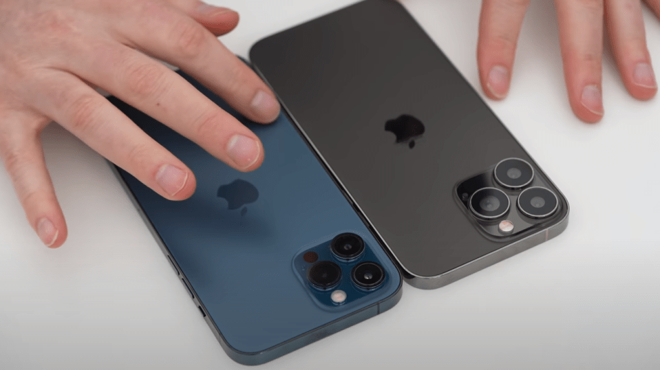 The video compares the iPhone 13 Pro Max model with the iPhone 12 Pro Max