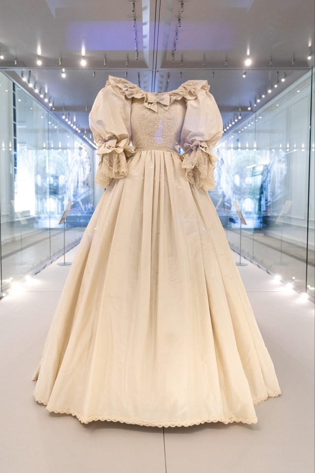 Diana's wedding dress in one of the items on display at the Royal Style in the Making exhibition