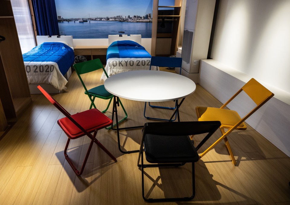 Chairs will bring some colour to athletes' rooms