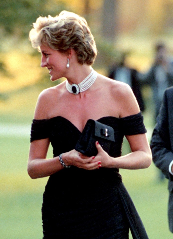 The Princess of Wales wore the black frock to the Serpentine Gallery in 1994