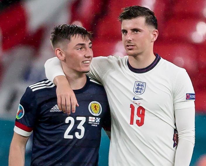 The Chelsea team-mates caught up after the full-time whistle at Wembley on Friday