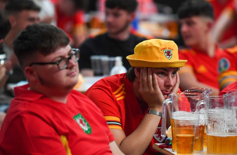 Previously exuberant fans were seen looking despondent