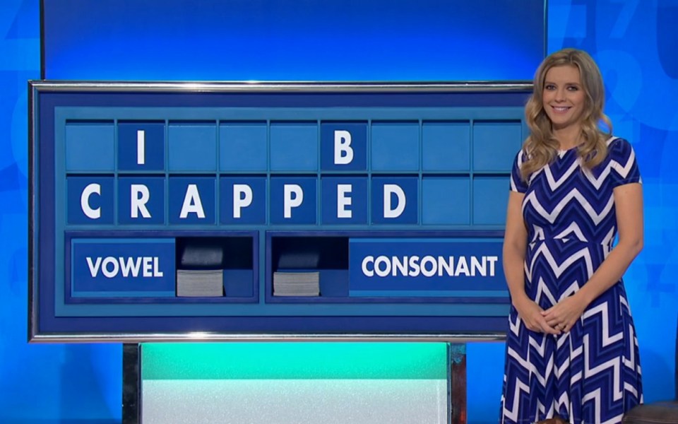 Countdown's Rachel Riley was left red-faced after spotting a very rude word on the board