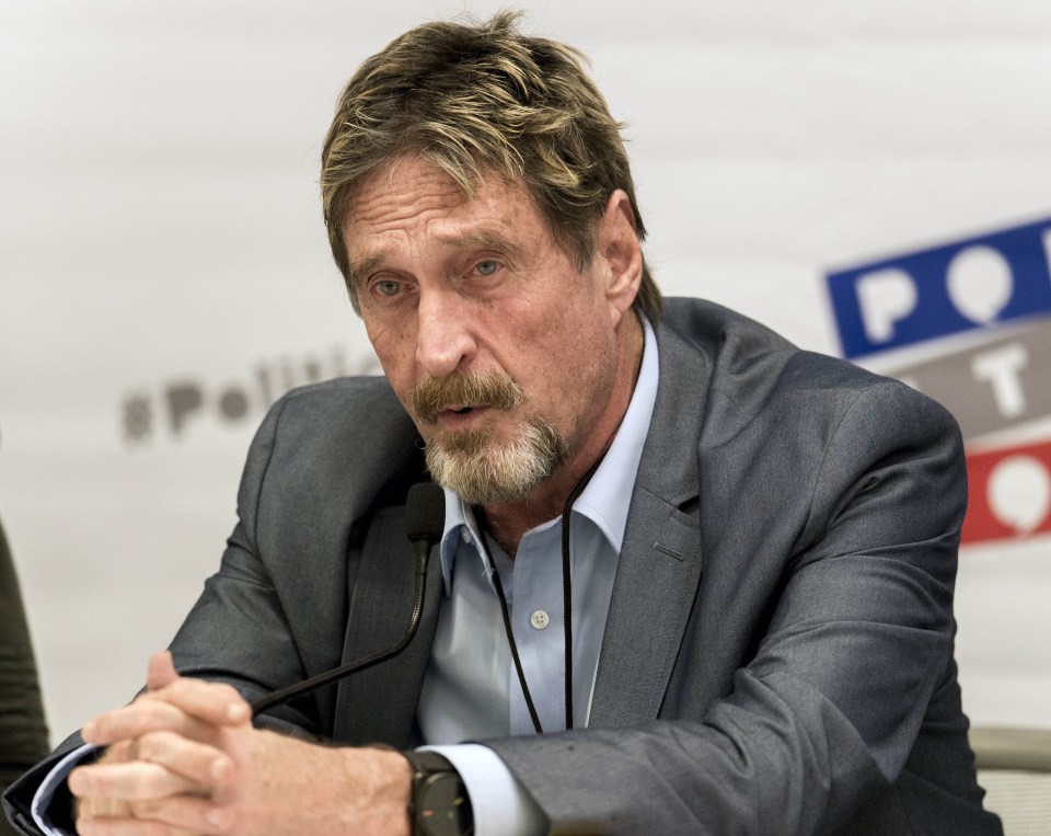 The week before his death John McAfee claimed he had no cyptocurrency squirrelled away