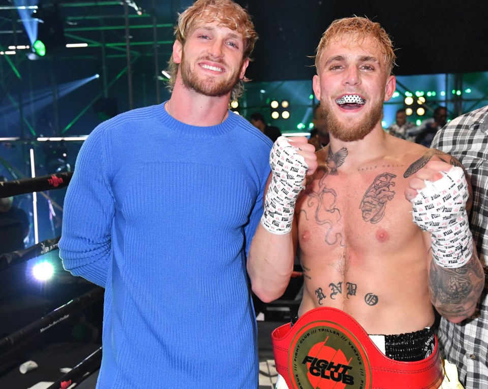 Logan Paul, left, pictured with brother Jake