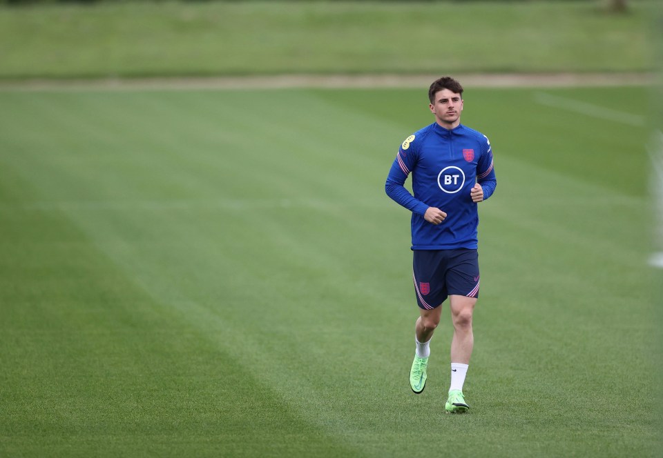 Mason Mount and Ben Chilwell did drills on a pitch well away from the rest of the squad