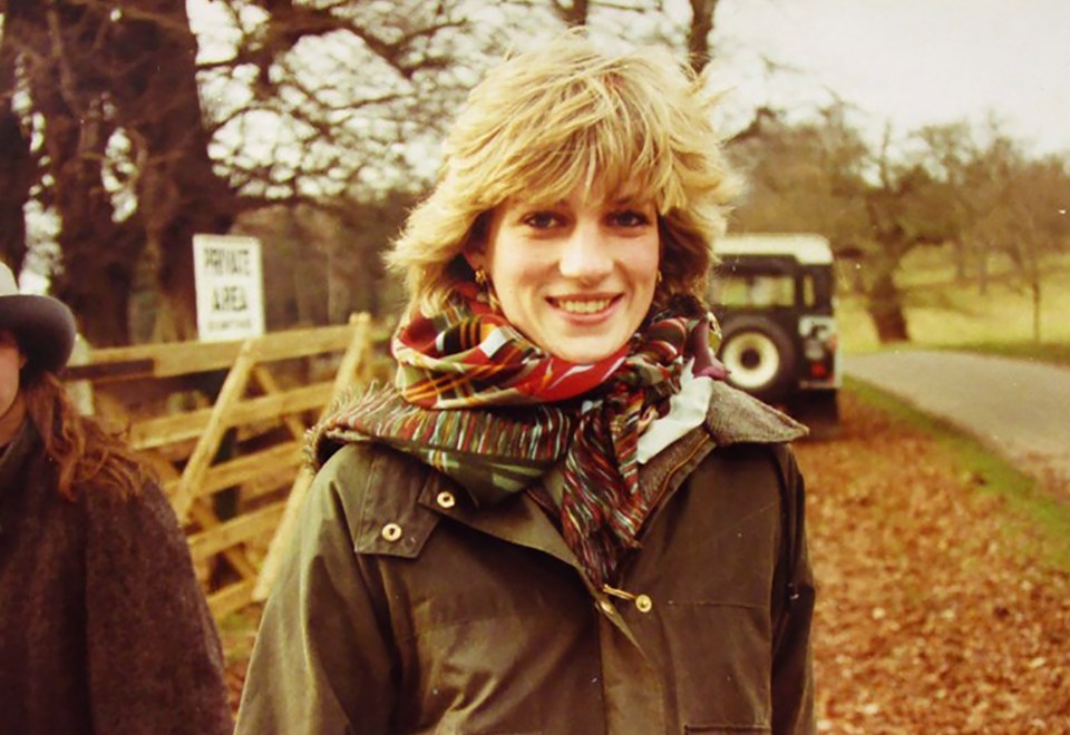 Diana and friends went for a shooting trip near Richmond in the 1980s