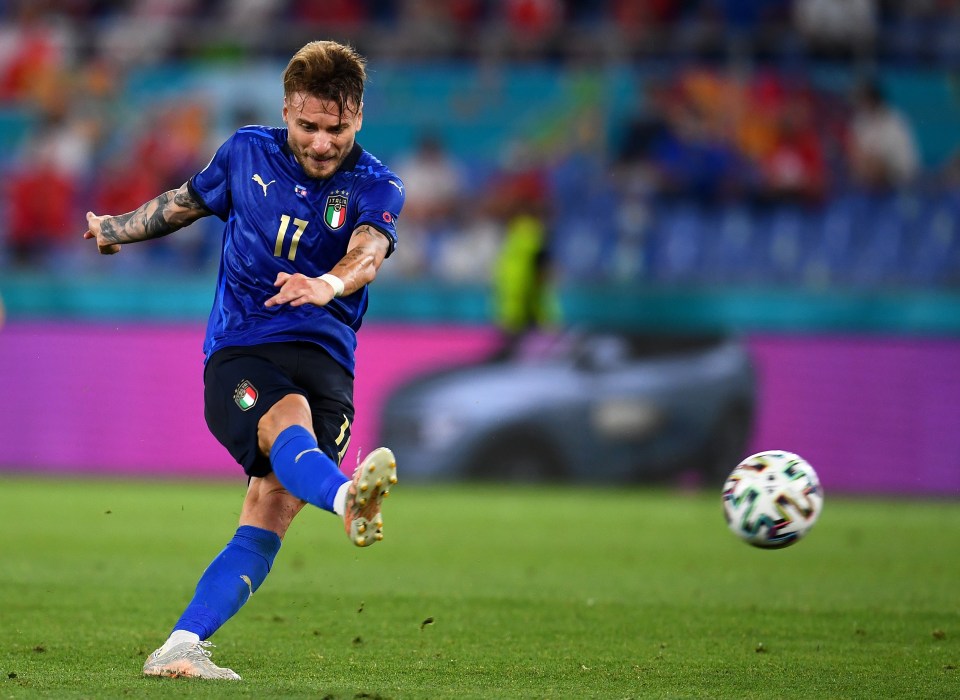 Ciro Immobile puts Italy 3-0 in the lead