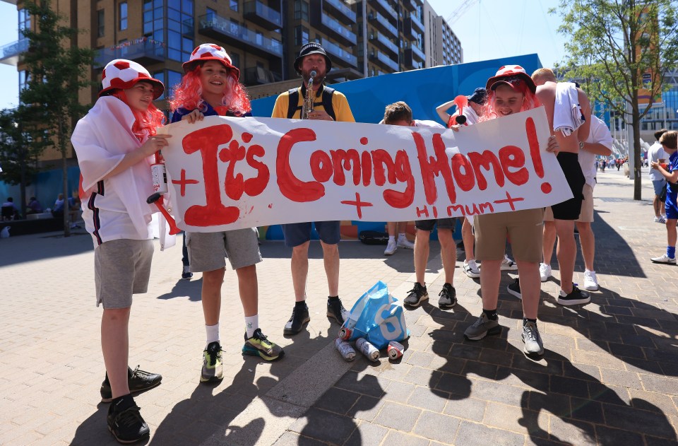 Confident fans are already chanting It's Coming Home