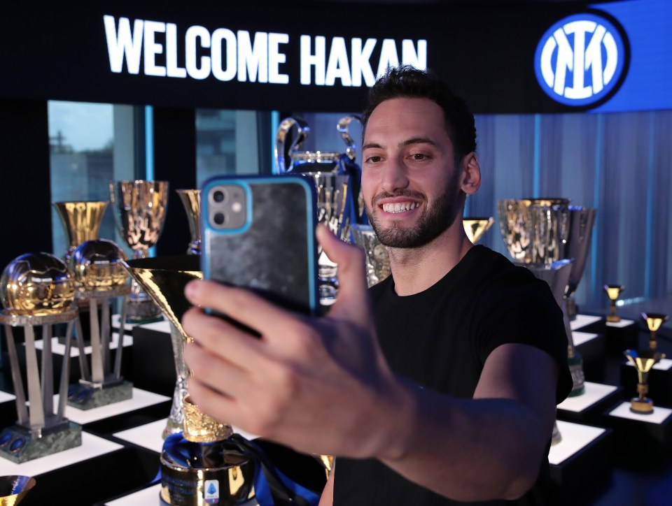 Hakan Calhanoglu has moved to Inter Milan from AC Milan