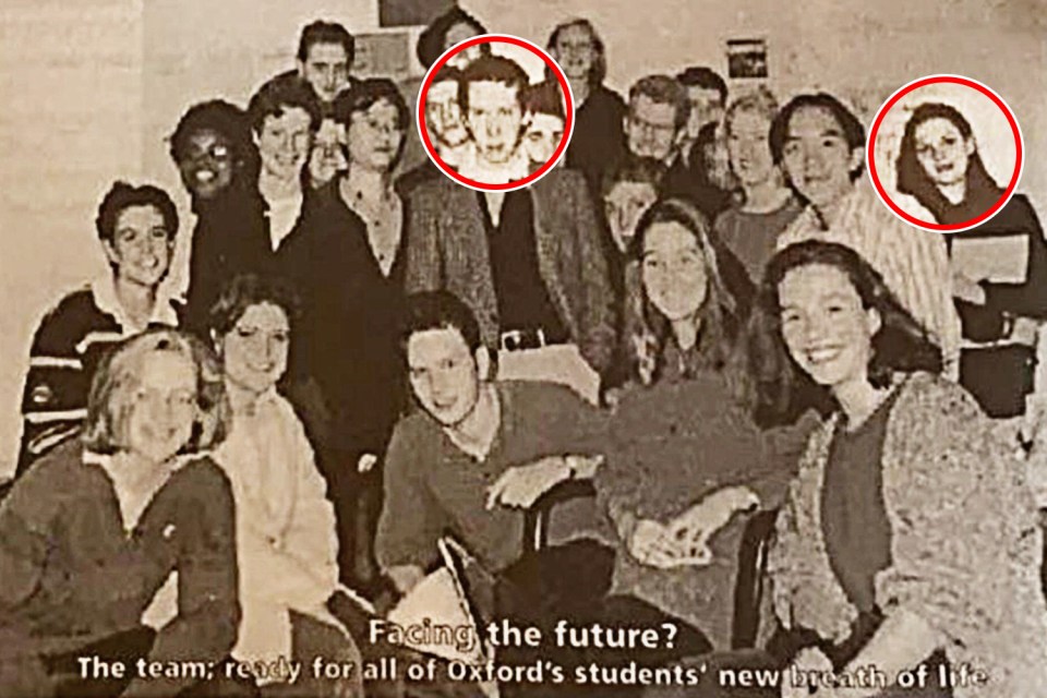 An archived image shows Matt Hancock standing close to Gina Coladangelo when the pair both attended the launch of a student radio station