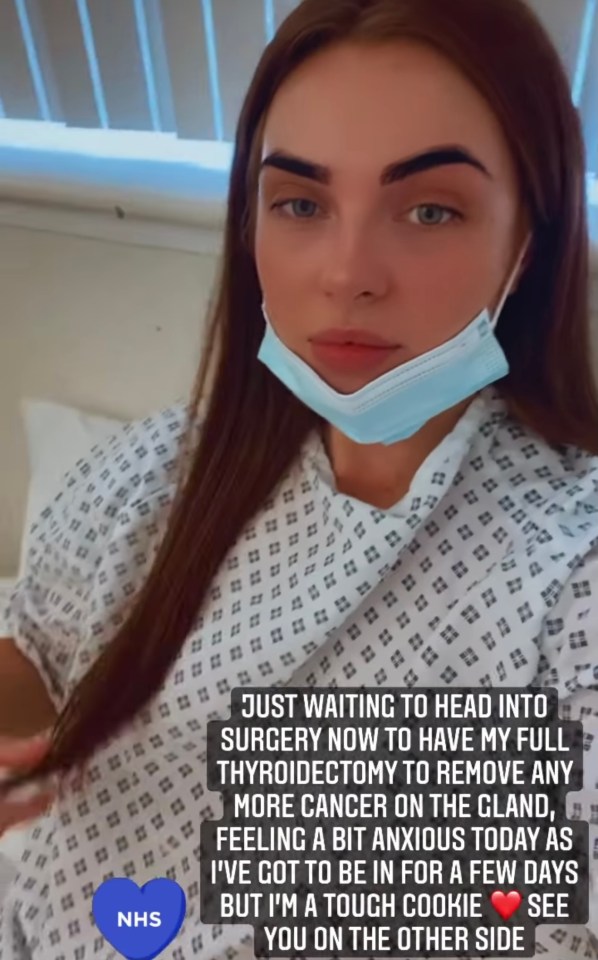 Demi Jones revealed she is 'feeling anxious' as she awaits surgery