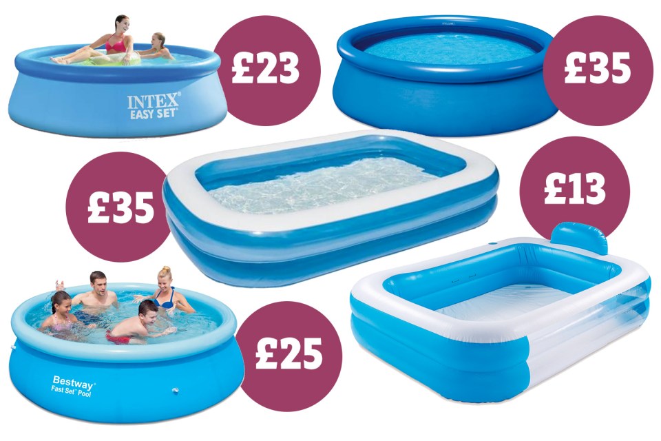 You can pick up a pool as cheap as £13 from Aldi