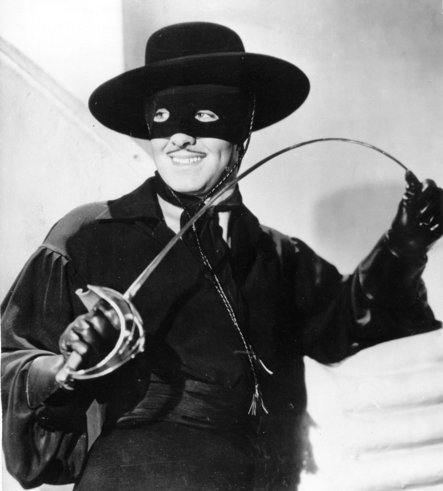 Don Diego de la Vega, better known as masked crusader Zorro, in the 1950s TV hit