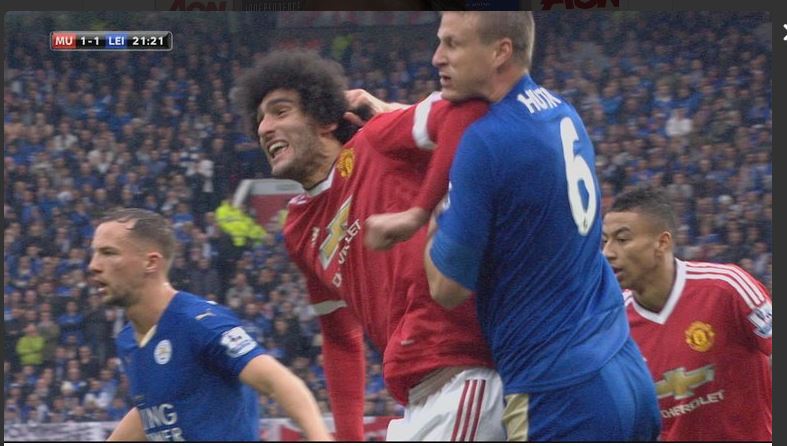 Van Gaal made a bizarre sex masochism comment after Robert Huth pulled Marouane Fellaini's hair