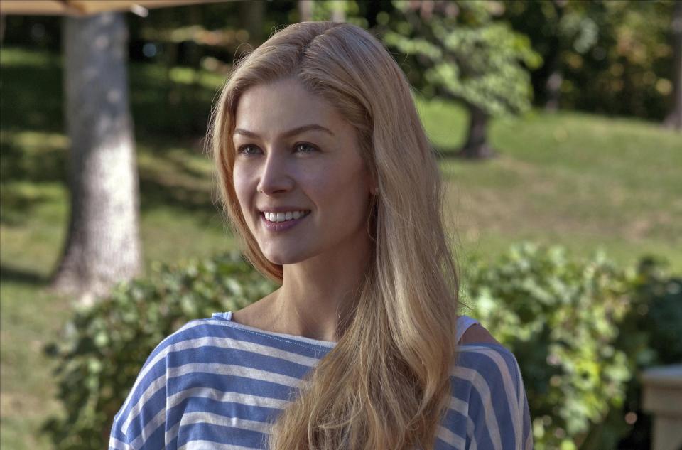 Rosamund Pike played Nick's wife who goes "missing"