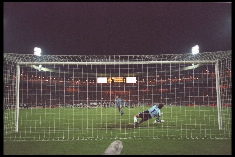 Gareth Southgate saw his penalty saved against Germany at Euro 96