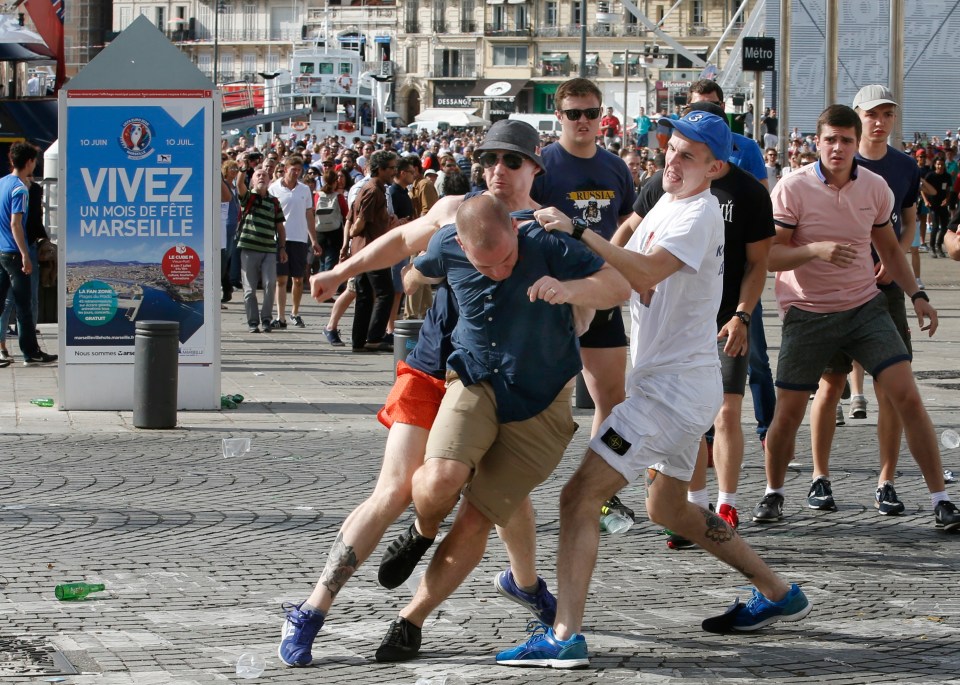 Shocking violence erupted before and after England and Russia played