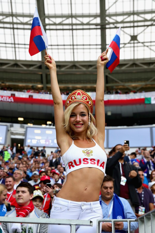 Russian beauty Natalya Nemchinova has been dubbed as her country's 'sexiest fan'