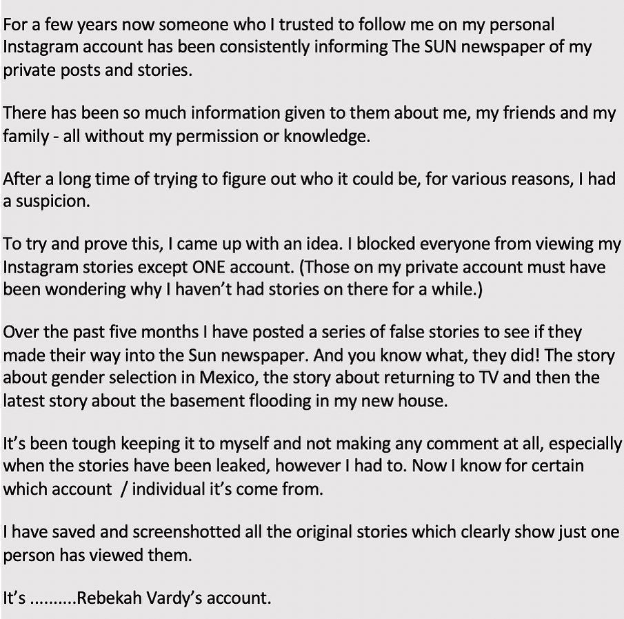 Coleen posted this message on social media