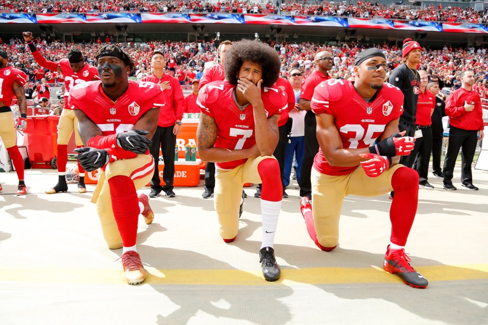 Taking the knee in sport was popularised by Colin Kaepernick