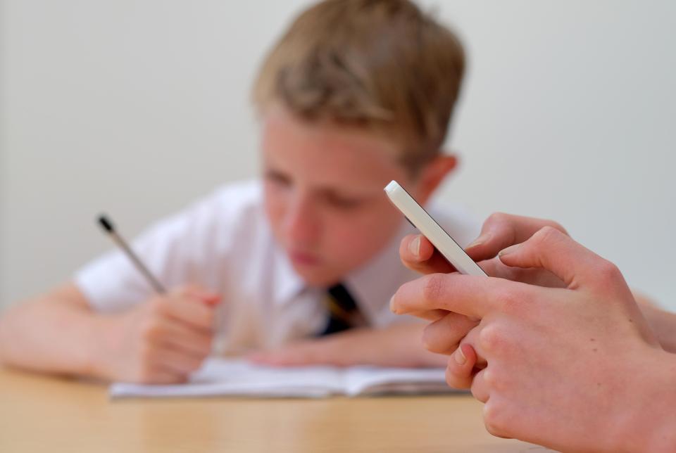 Schools will become mobile-free zones under new plans announced by Gavin Williamson (Stock image)