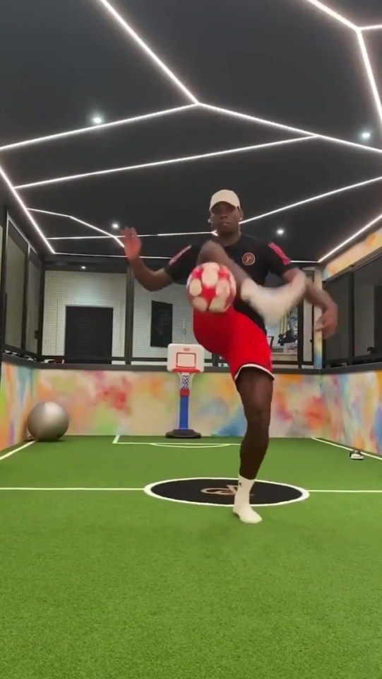 Paul Pogba is paying a small fortune on bills at his home, including to light his indoor football pitch